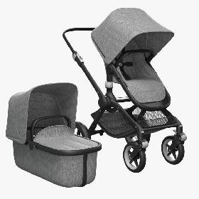 Bugaboo Fox Pram and Bassinet 3D model